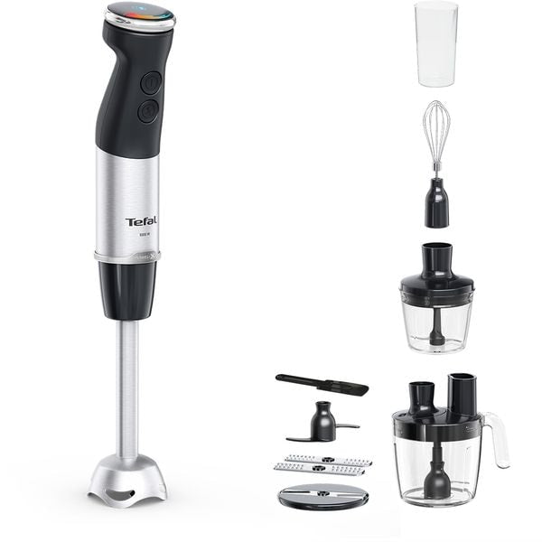 Mixer Vertical TEFAL Quickchef+ HB67G830, 0.8l, 1000W, 20 Trepte Viteza, Negru-Argintiu