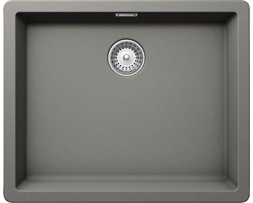 Chiuveta granit Schock Greenwich N-100L Silverstone Cristadur 556 x 456 mm, adancime cuva 200 mm, montare sub blat