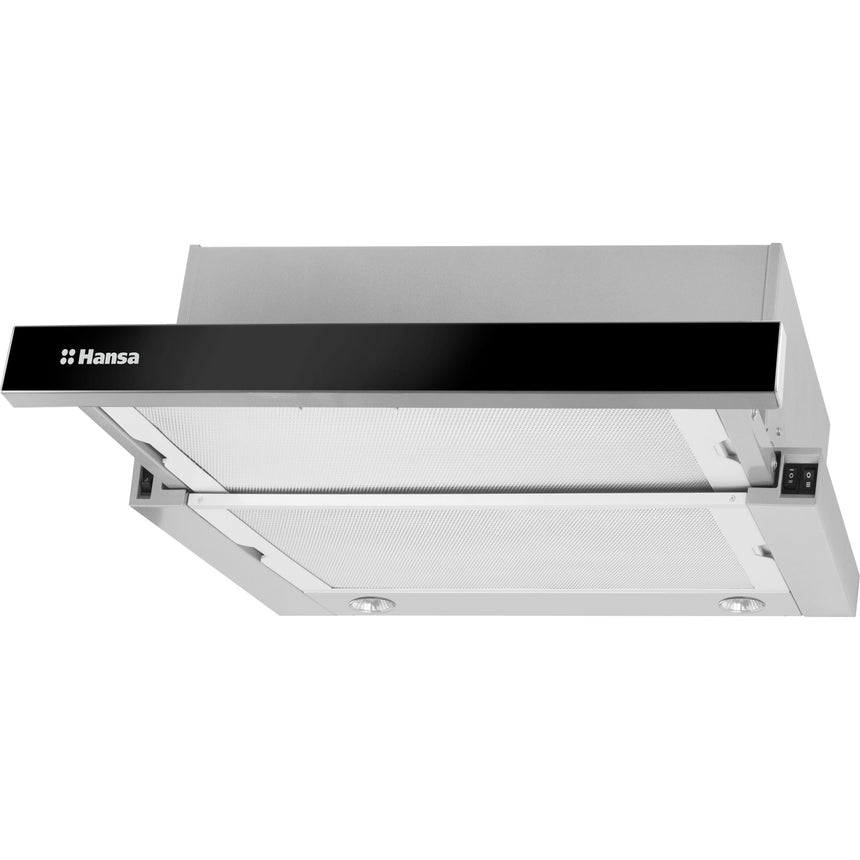 Hota incorporabila telescopica Hansa OTS6226IH, Putere de absorbtie 425 m3/h, 60 cm, Argintiu