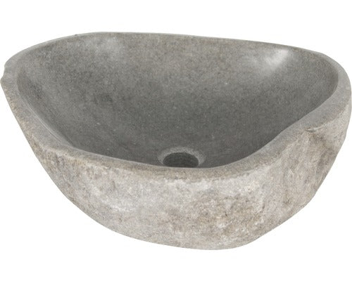 Lavoar pe Blat din Piatra Naturala, Lombok, ca. 50 cm, Gri