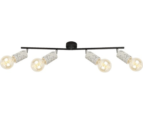 Sina Spoturi Simply E27 Max. 4x40w, Negru/Gri Beton