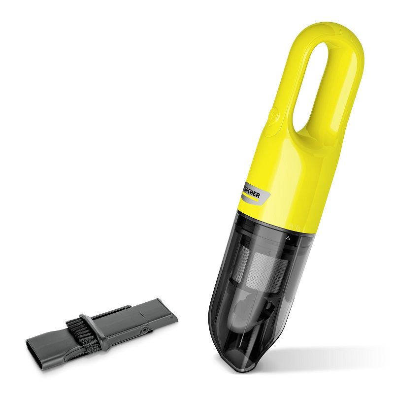 Aspirator de mana KARCHER CVH 2, 0.15l, 7.2V, 70W, autonomie 10 min, filtru hepa, 0.7 kg, galben-negru