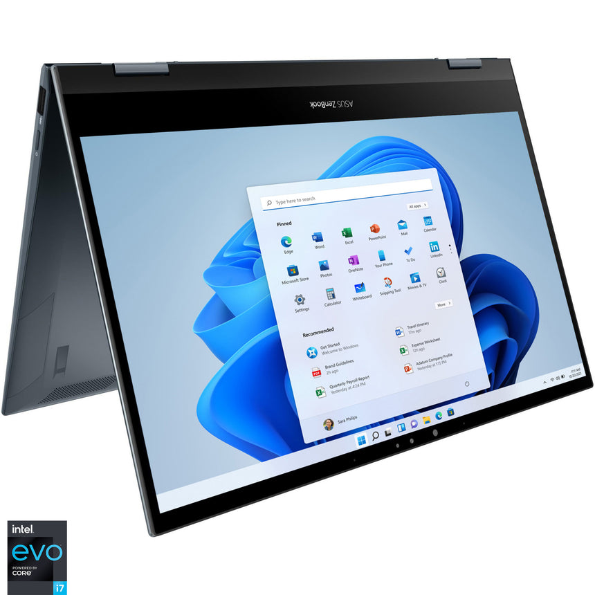Laptop 2 in 1 ASUS ZenBook Flip 13 OLED UX363EA cu proesor Intel® Core™ i7-1165G7, 13.3", OLED, Full HD, 16GB, 512GB SSD, Intel® Iris Xe Graphics, Windows 11 Pro, Pine Grey