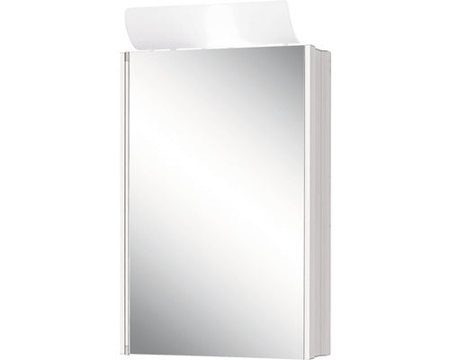 Dulap baie cu oglinda Jokey Single, cu iluminare, aluminiu, 45x77 cm, IP 20