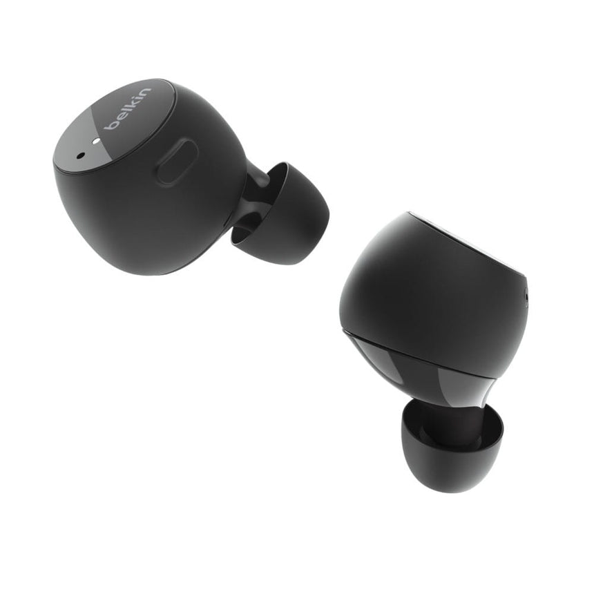 Casti wireless, Belkin, Anulare sunet, 3xmicrofon, Impermeabile, Negru