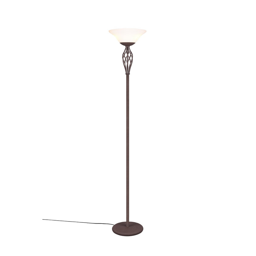 Lampa de podea, Trio, Metal, E27, Cupru/Alb