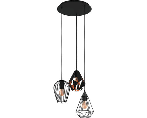 Lustra Distaff E27 Max. 3x40w Ø340 Mm, Negru