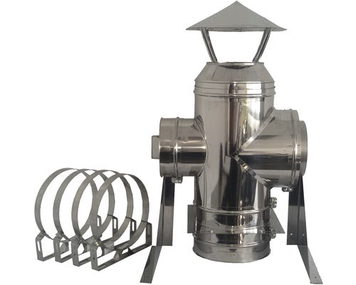 Kit Cos De Fum Dublu Perete Din Inox H=1 M Ø160 Mm
