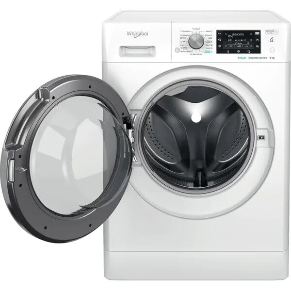Whirlpool FFD 9469 BCV EE Masina de spalat cu incarcare frontala, 1400 rpm, tehnologie 6th sense, Clasa energetica A, 9 kg, 59,5 cm, Alb