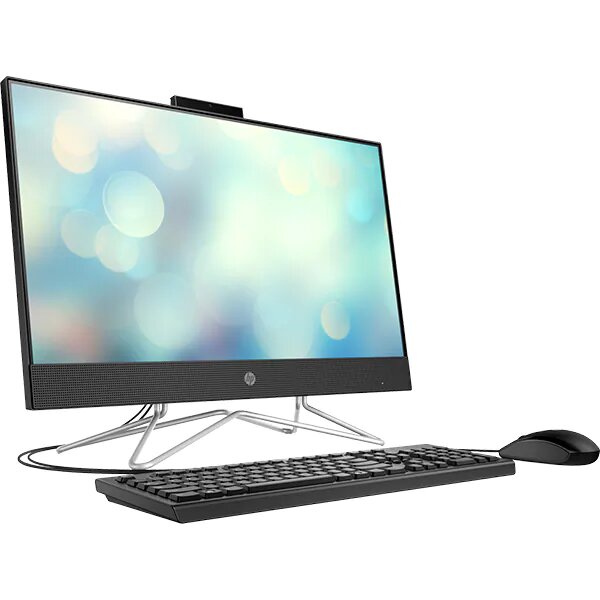 Sistem PC All in One HP 24-df1032nq, Intel Core i3-1125G4 pana la 3.7GHz, 23.8" Full HD, 8GB, SSD 256GB, Intel UHD Graphics, Windows 10 Home, Negru