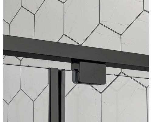 Cabina de dus patrata basano Slimline 90x90 cm sticla transparenta anticalcar profil negru