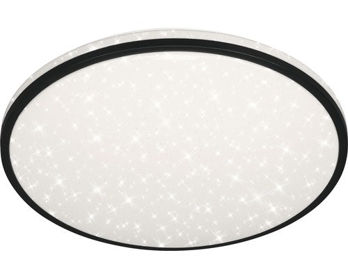 Plafoniera Cu Led Integrat Sternenhimmel 48w 4400 Lumeni 3000-6500k, Cu Telecomanda, Negru/alb Cu Efecte De Stele
