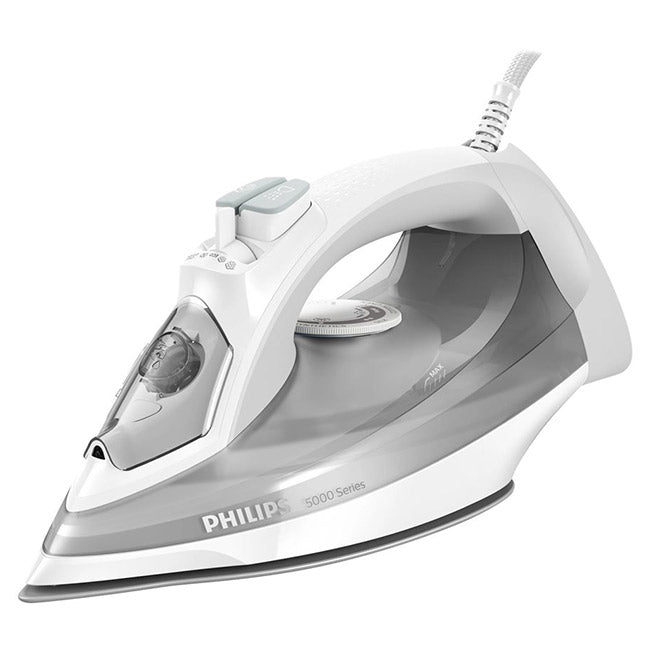 Fier de calcat cu abur Philips, model DST5010/10, 2400W, 160g, alb-gri, 332x137x167mm