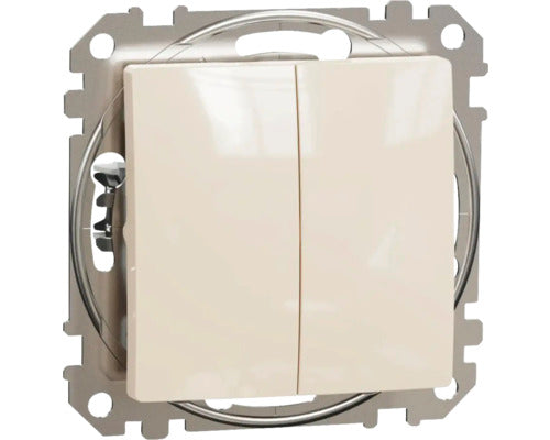 Intrerupator Cap-scara Dublu Schneider Sedna Design, Bej