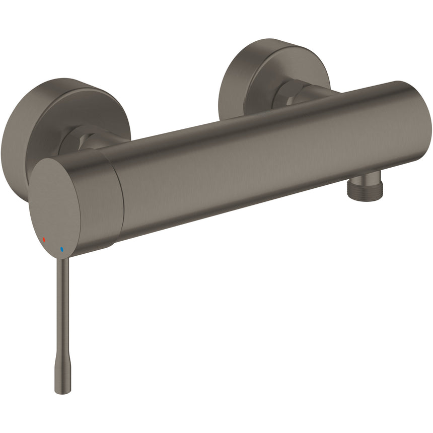 Baterie de dus Grohe Essence 33636AL1, 1/2'', monocomanda, aparenta, cartus ceramic, limitator, mat, hard graphite