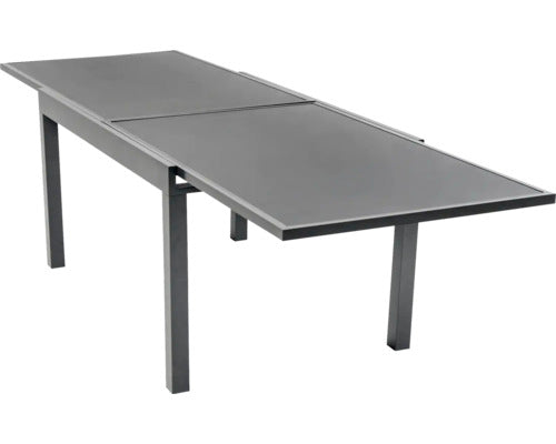 Masa Gradina Garden Place Eve Extensibila 75x90x140/280 Cm Negru/gri