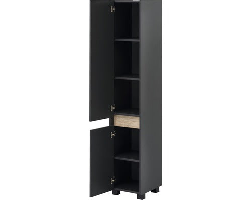 Dulap Baie Inalt Cosmo H300. 2 Usi, PAL, 164,5x30,2 cm, Antracit Perlat