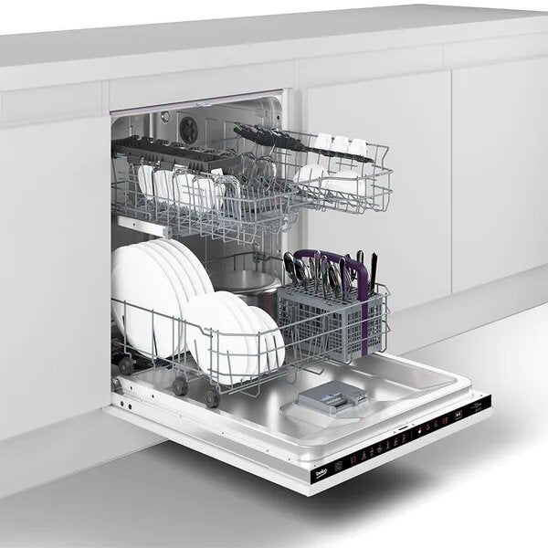 Masina de spalat vase incorporabila Beko BDIN16421, 14 seturi, 6 programe, Clasa E, Motor ProSmart Inverter, Hygiene Intense, Clean&Shine, Mini 30',Fast+, 60 cm