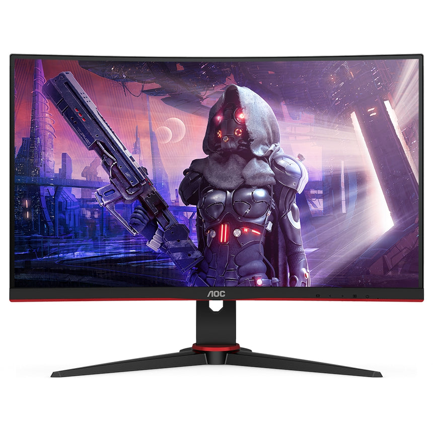 Monitor Curbat Gaming LED VA AOC 27", FHD, 165Hz, 1ms, FreeSync2, FrameLess, HDMI, DisplayPort, Pivot, C27G2AE/BK