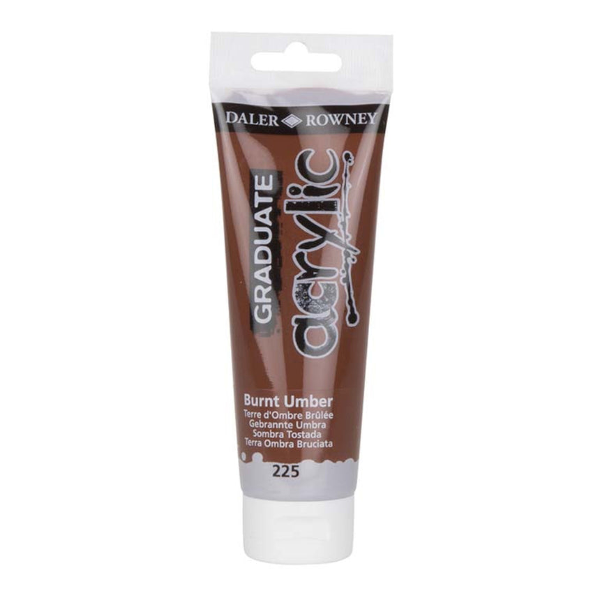 Culoare acrilica Graduate Daler Rowney - Burnt Umber - 120 ml