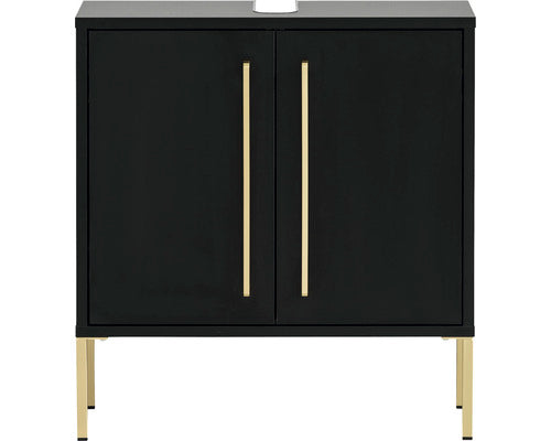 Baza Lavoar Baie Sarah, 2 Usi, Pal, 57,1 Cm, Negru