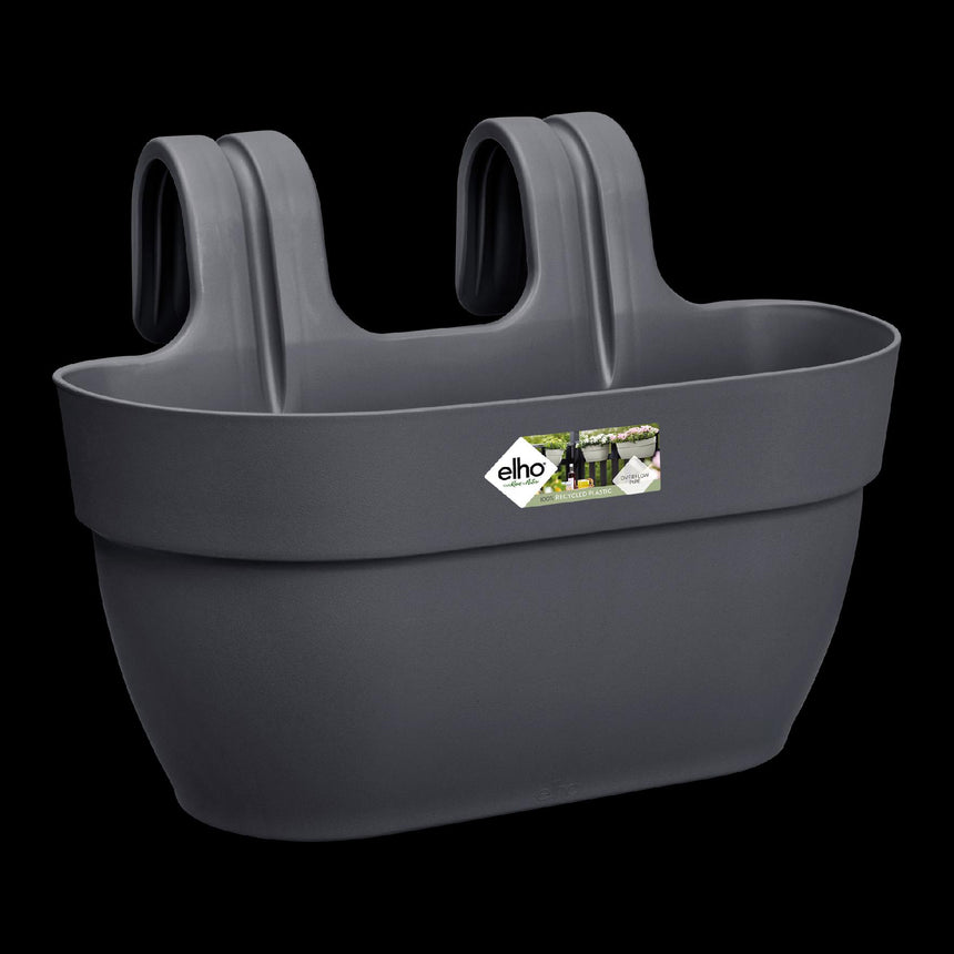 Jardiniera pentru balustrada Vibia Campana easy hanger medium, culoare antracit, cu lungimea de 36 cm