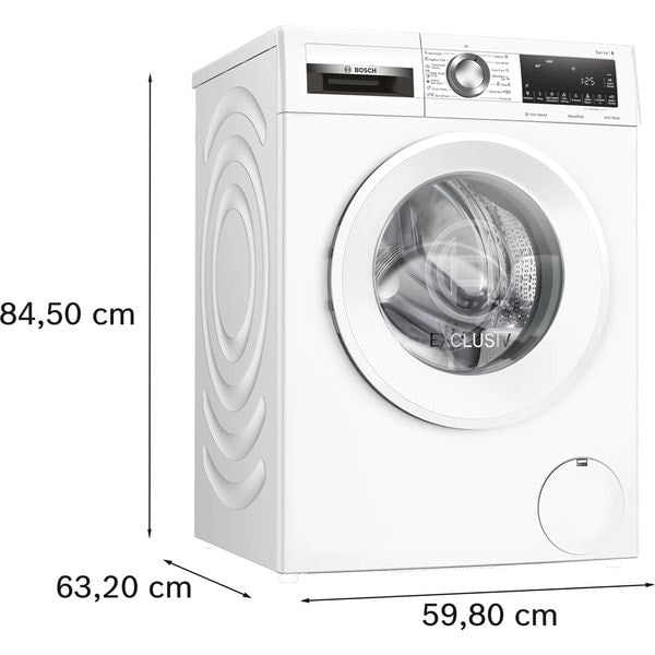 Masina de spalat cu incarcare frontala Bosch WGG244Z4BY Serie 6, 9 kg, program abur IronAssist, programe antipete, clasa energetica A, usa alba