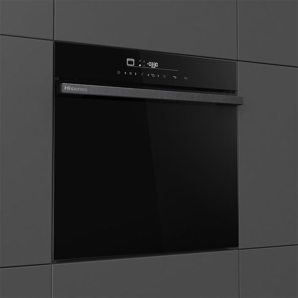 Cuptor Incorporabil HISENSE BIPZ65346WF, Electric, Autocuratare Pirolitica, 77 l, Clasa A+, Wi-Fi, Negru
