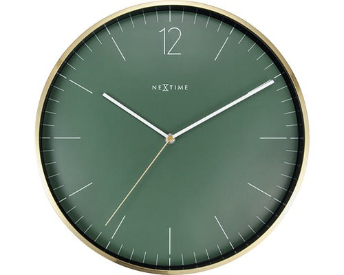 Ceas Perete Nextime Essential Gold Verde Ø 34 Cm
