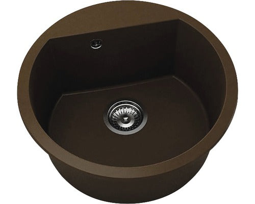 Chiuveta Bucatarie Rotunda FAT Avangard 223 Ø51 cm, Marmura Compozita Venge Light