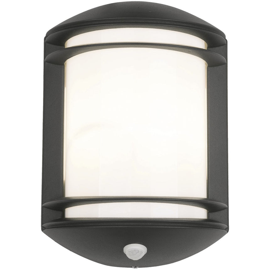 Lampa de perete exterior, Nowodvorski, Aluminiu, Senzor lumina/Miscare, E27/60W, 18,5x26 cm