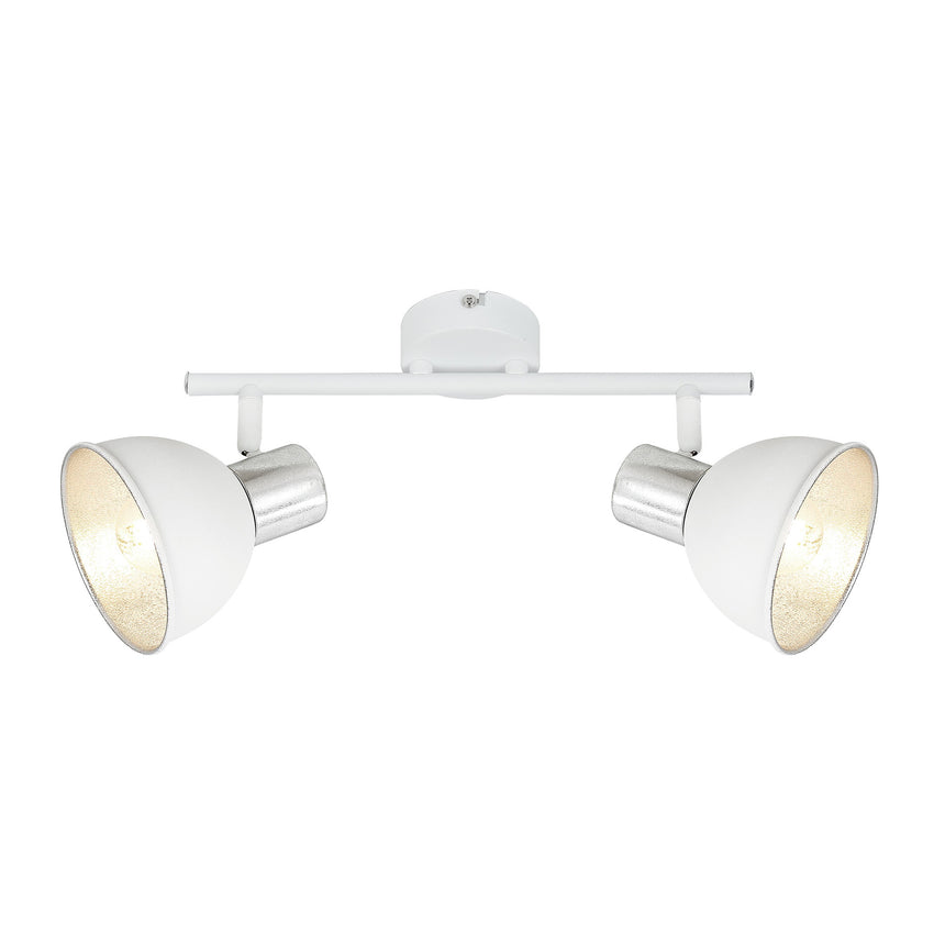 Aplica Klausen, Fresh Ap2, Crom, Alb, IP20, E14, 2 x 7 W