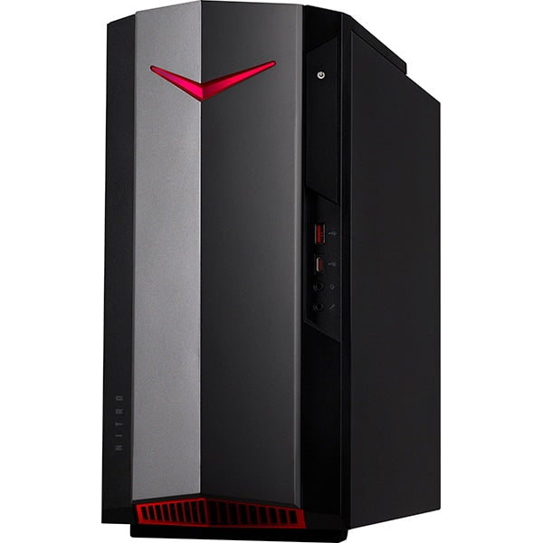 Sistem Desktop Gaming ACER Nitro 50, Intel Core i5-12400F pana la 4.4GHz, 16GB, SSD 512GB, NVIDIA GeForce RTX 3050 8GB, Free Dos, Negru