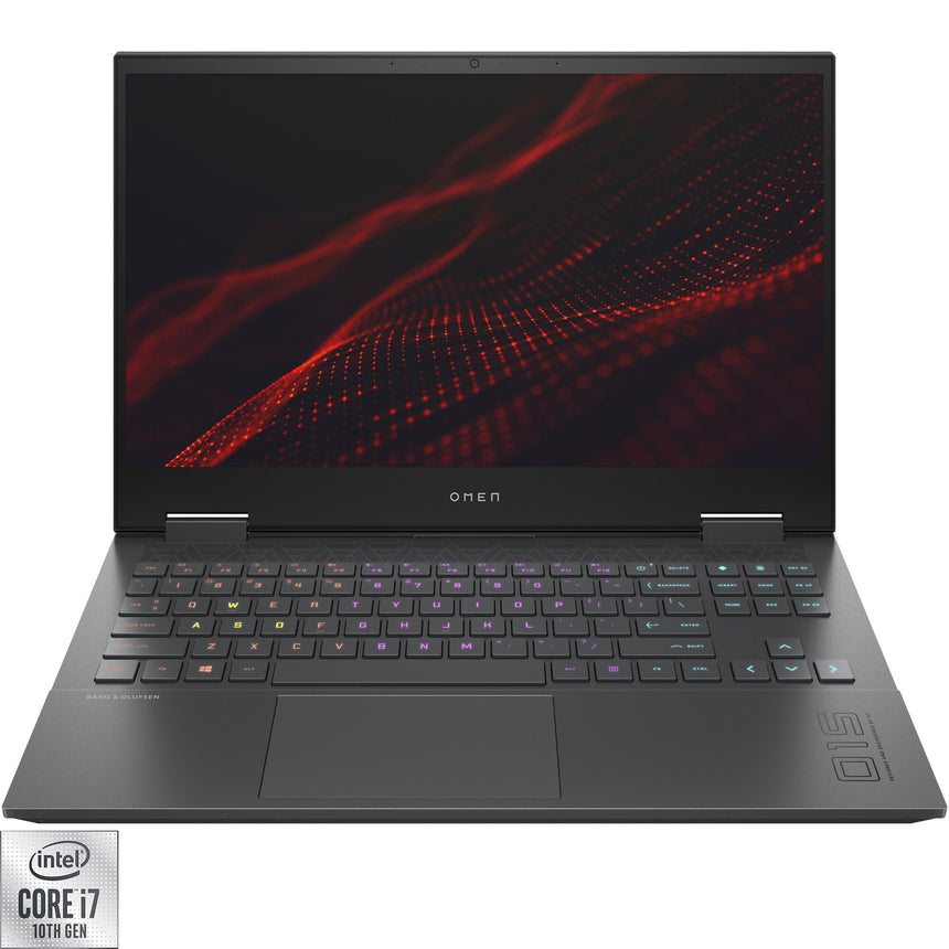 Laptop Gaming HP OMEN 15-ek1002nq cu procesor Intel Core i7-10870H, 15.6", 16GB, 512GB SSD, nVidia GeForce RTX 3070 Max-Q 8GB, Free DOS, Black