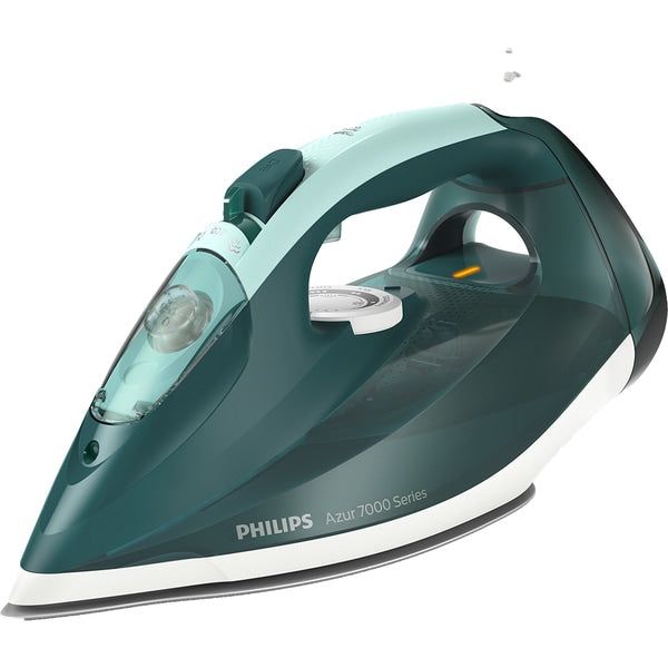 Fier de calcat cu abur, Philips, Azur Series 7000 DST7031/70, 2800 W, 250 g abur, Rezervor 300 ml, Verde opal