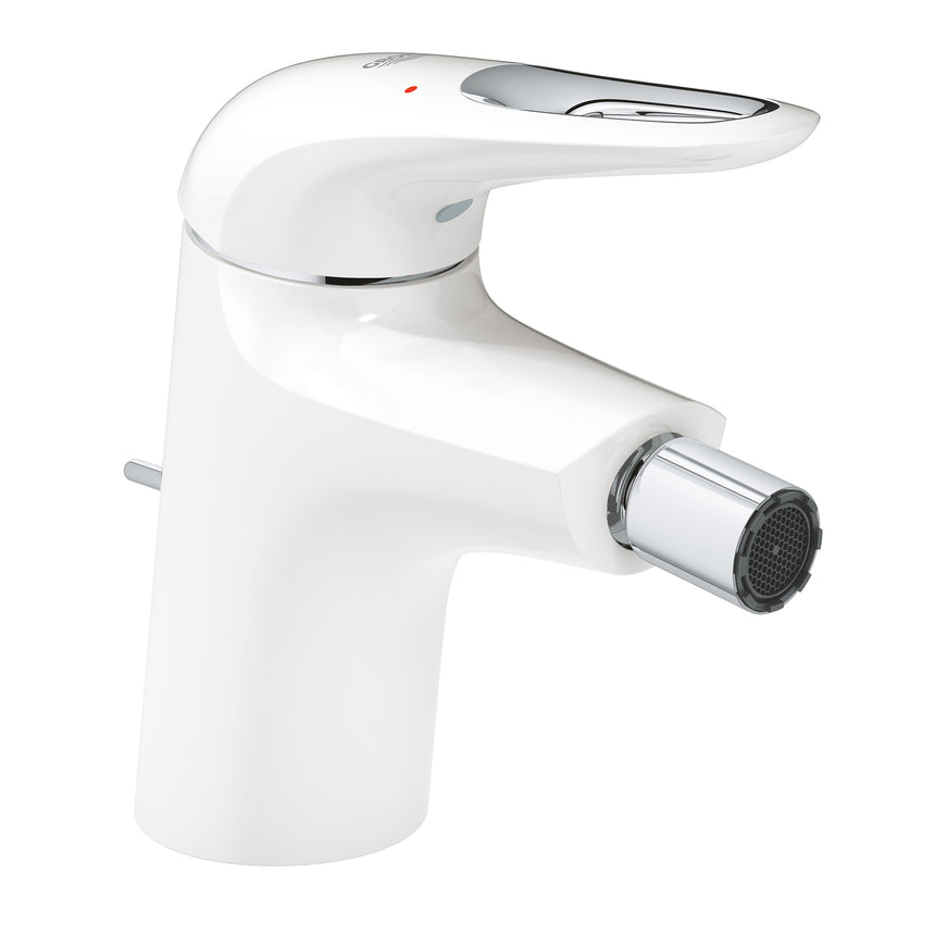Baterie bideu Grohe Eurostyle 33565LS3 marimea S, monocomanda, 1/2'', cartus ceramic, set evacuare inclus, limitator temperatura, Alb