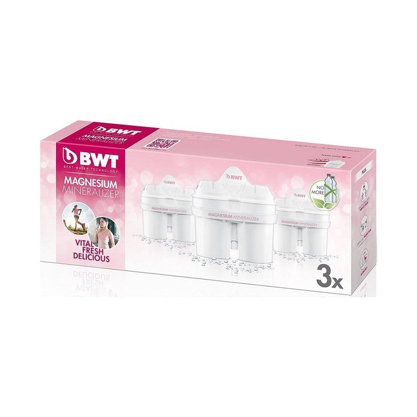 Set 3 filtre de rezerva Longlife Mg2, Bwt, Plastic, 8 x 9 cm, Transparent