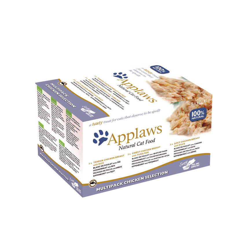 Hrana umeda pentru pisici Applaws, Selectie Piept de Pui, 8x60g