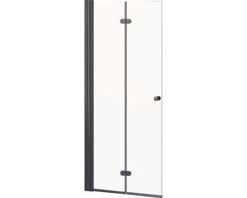 Usa dus pliabila basano Modena 90x197,5 cm sticla transparenta profil negru mat