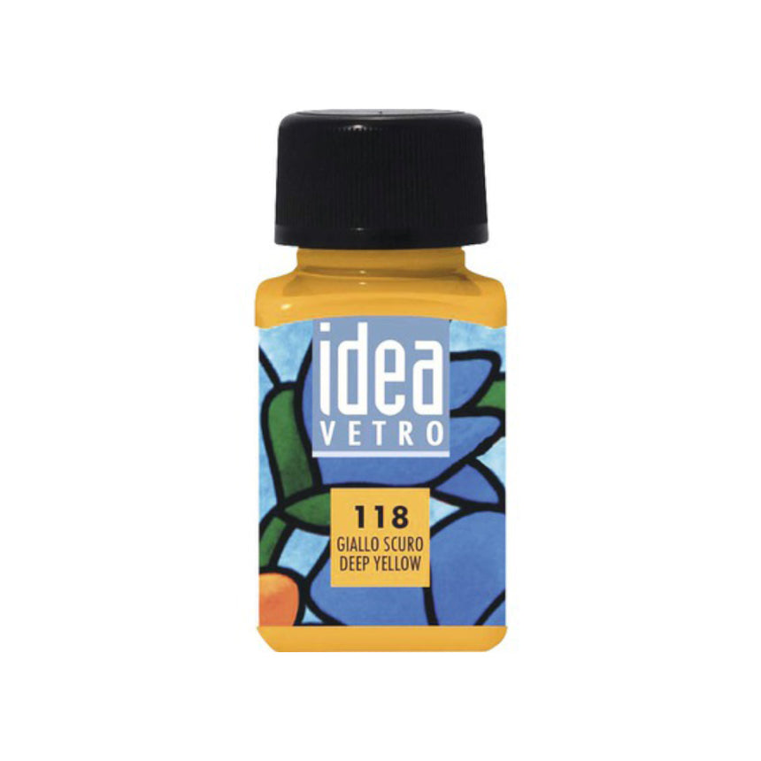 Vopsea pentru Pictura Sticla Idea Vetro Maimeri - Deep Yellow - 60 ml
