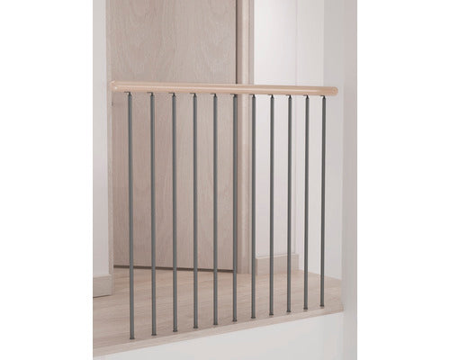 Balustrada Etaj Eureka 140x102 cm Fag cu Bare de Aluminiu