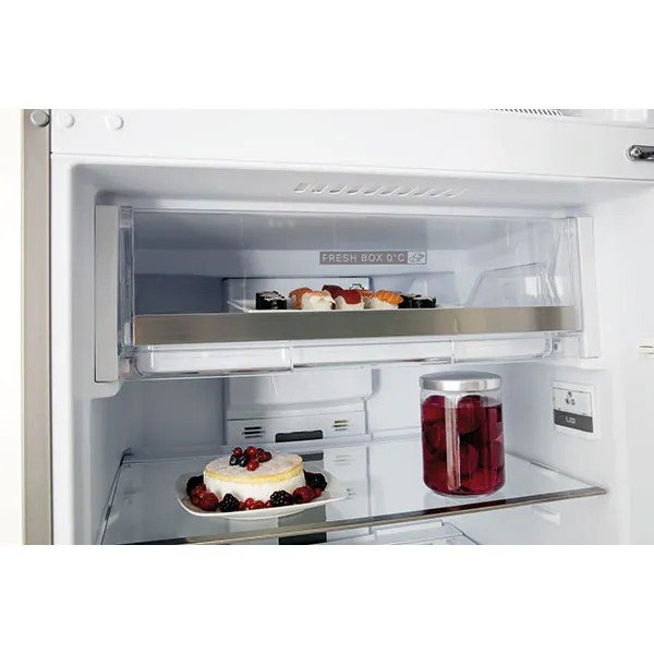 Frigider cu doua usi Whirlpool WT70E952X, 419 l, Total NoFrost, Tehnologia al 6-lea Simt, Display Digital, Clasa E, H 190 cm, Inox