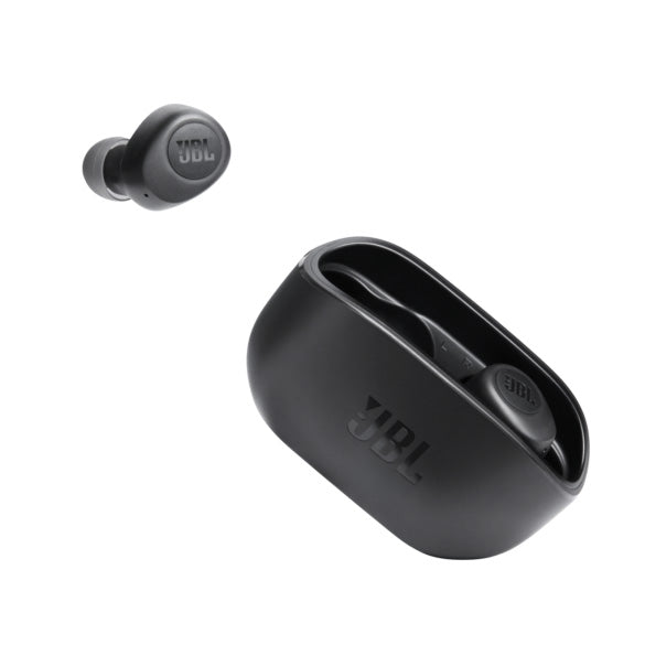 Casti audio in-ear JBL Wave 100TWS, Bluetooth, True Wireless, Deep Bass, 20H, Negru