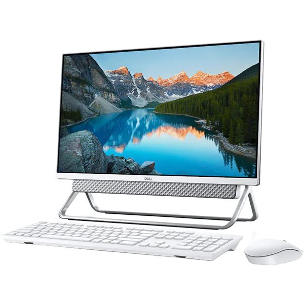 Sistem PC All in One DELL Inspiron 5400, Intel Core i7-1165G7 pana la 4.7GHz, 23.8" Full HD Touch, 16GB, 1TB + SSD 256GB, Intel Iris Xe Graphics, Windows 11 Home, Argintiu
