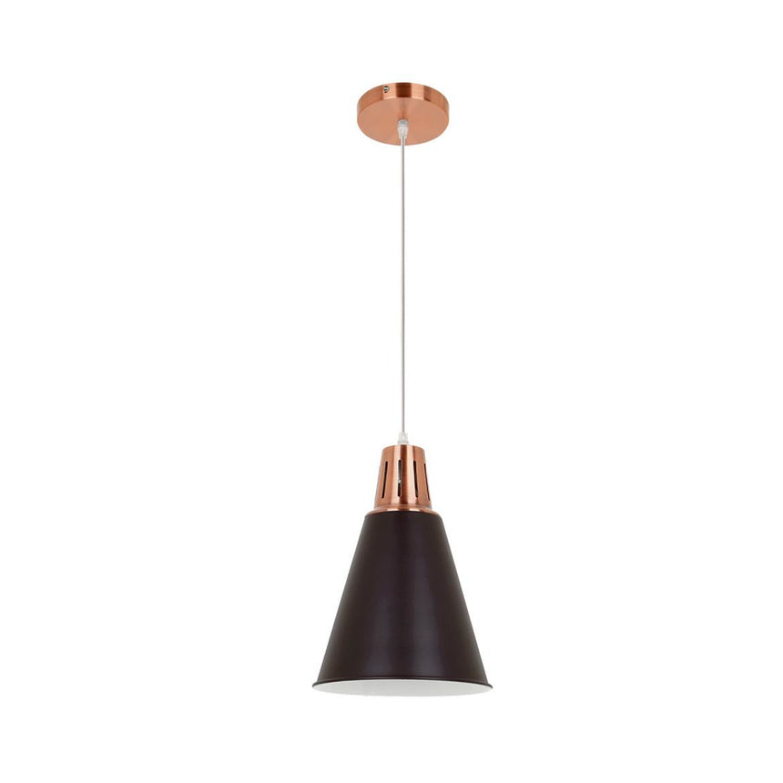 Pendul, Klausen, Metal, 138.5 cm, 1 x E27, 15W, Negru/Cupru