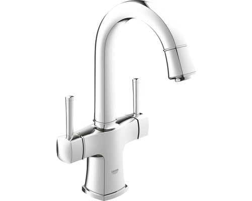 Baterie lavoar cu dubla comanda GROHE Grandera set evacuare cu tija crom