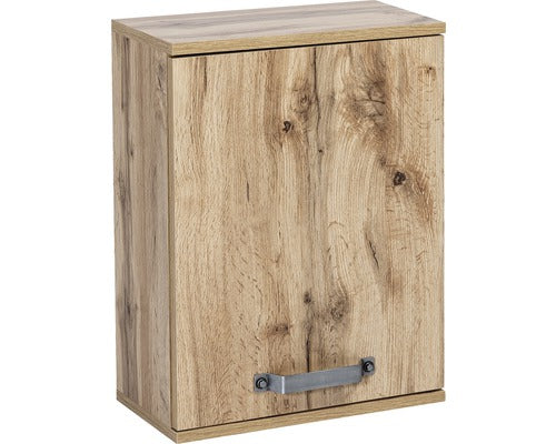 Dulap Baie Suspendat Milan 400, 1 Usa 1 Polita, PAL, 54,5x40,3 cm, Stejar Natur