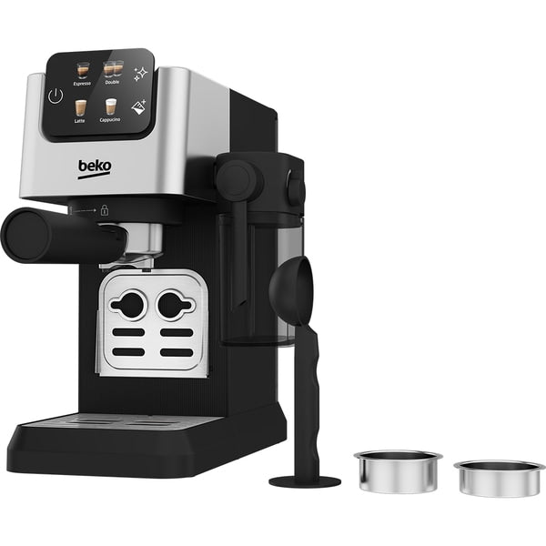 Espressor Manual BEKO CEP5304X, 1.1l, 1628W, 15 Bar, Negru-Argintiu