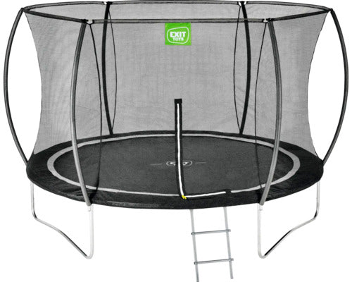 Trambulina Copii Exit Black Edition Cu Plasa De Siguranta Si Scara Ø 305 Cm H 256 Cm Negru Incl. Set Ancore