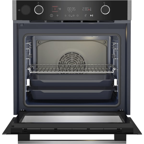 Cuptor Incorporabil GRUNDIG GEBD19401BHAI, Electric, Gatire cu Abur, Autocuratare Catalitica, 72 l, Clasa A+, HotAero Pro, Negru-Inox